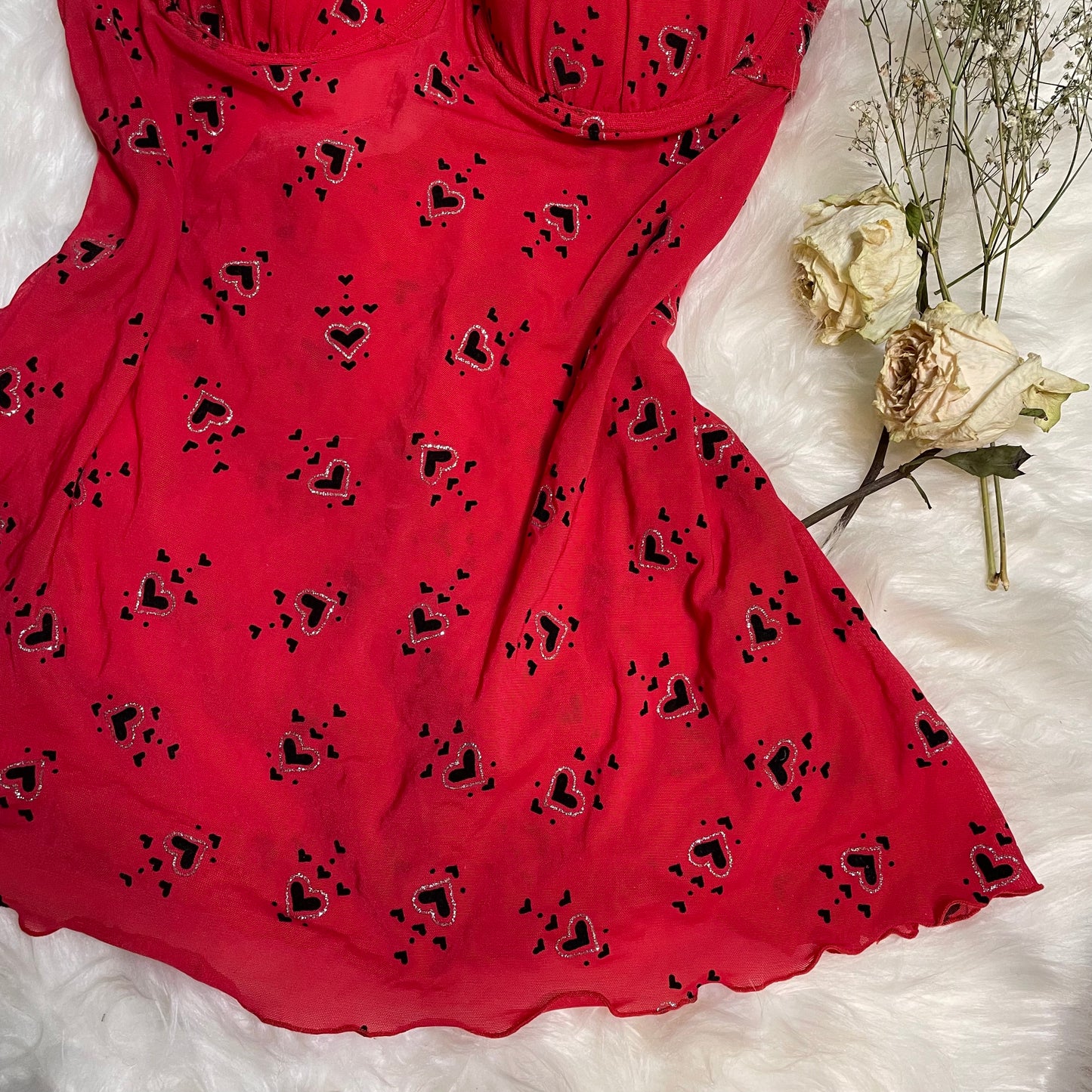 Indulgence by Biatta Red Hearts Chemise