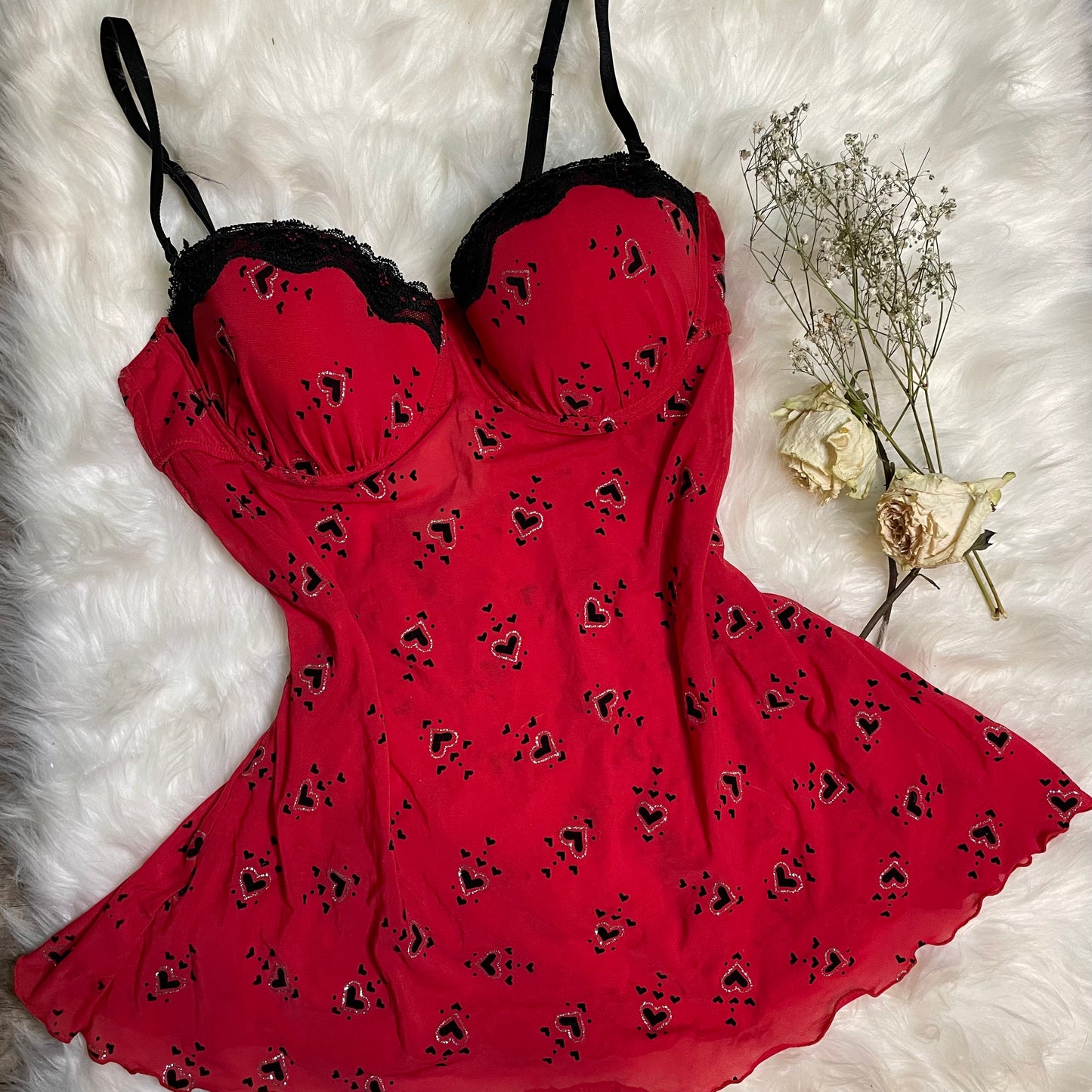Indulgence by Biatta Red Hearts Chemise