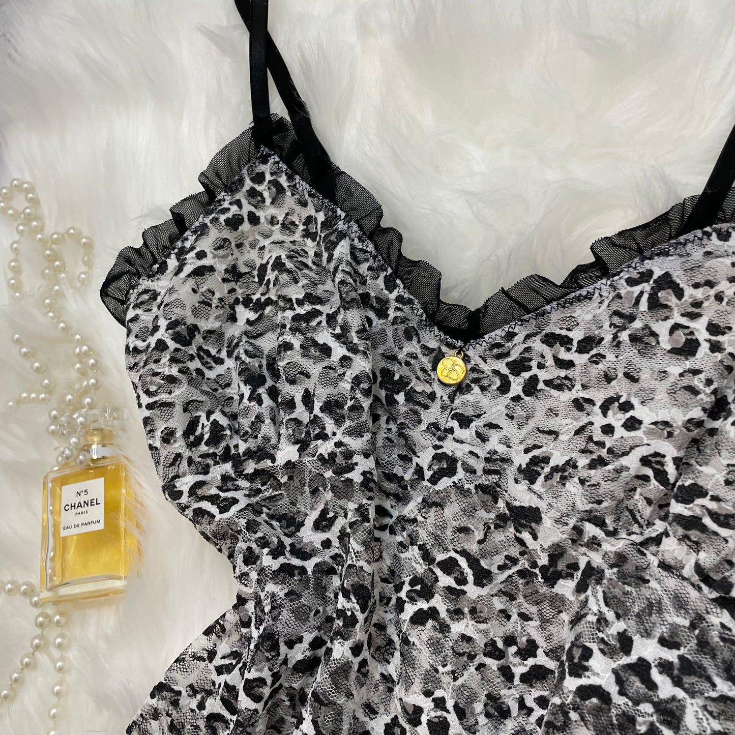 Jessica Simpson Sheer Leopard Chemise
