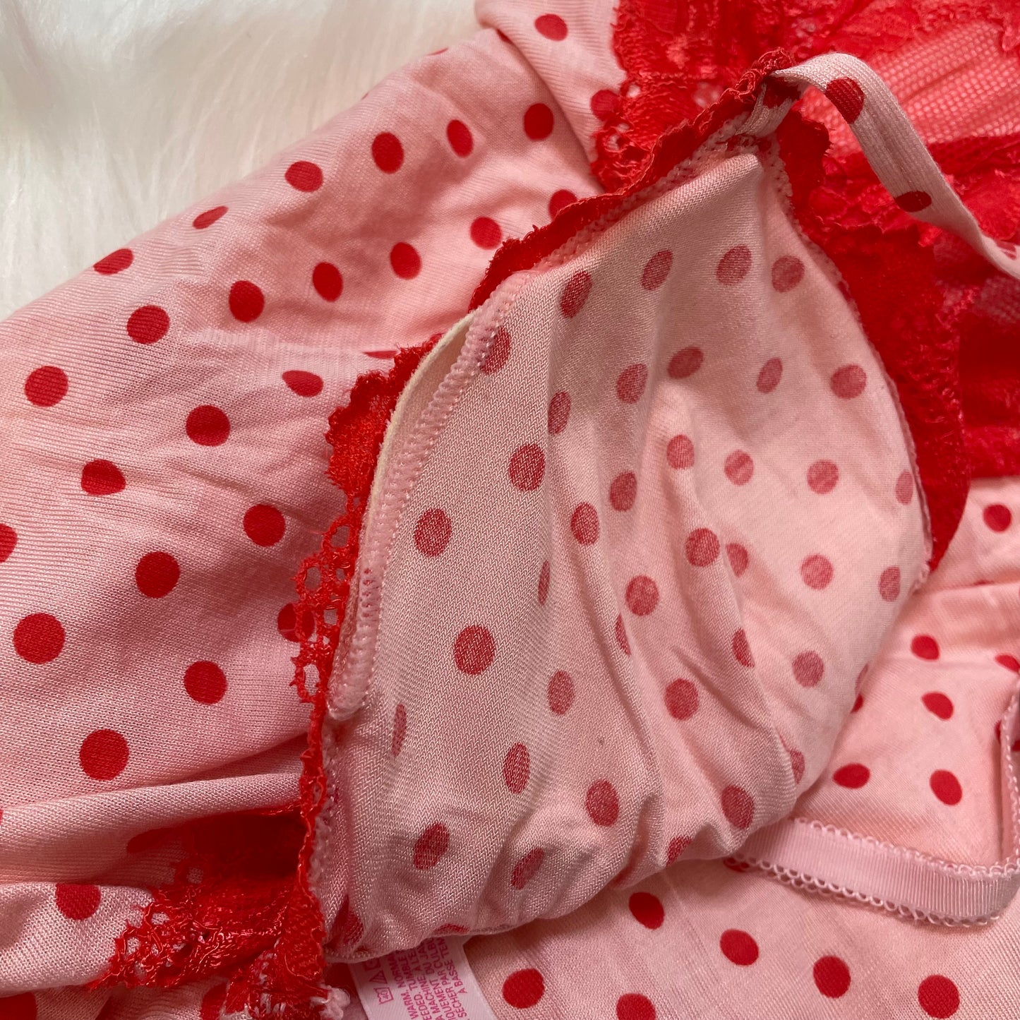 Victoria’s Secret Polka Dot & Lace Chemise