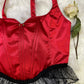 Handmade Red Satin Modern Corset Top