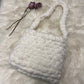 Crochet Fuzzy Shoulder Bag